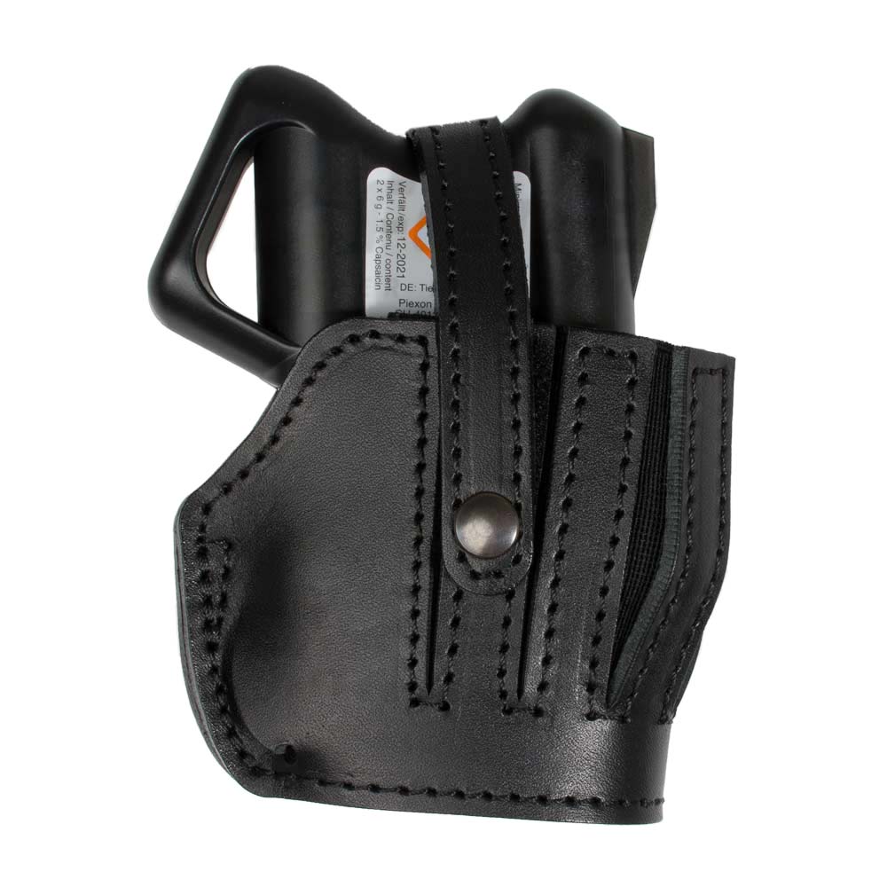 Fondina Radar per mancini in cuoio nero per Guardian Angel 3 con Clip Laser