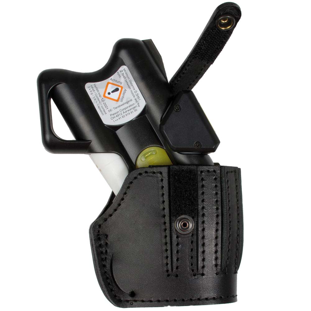 Fondina Radar per mancini in cuoio nero per Guardian Angel 3 con Clip Laser