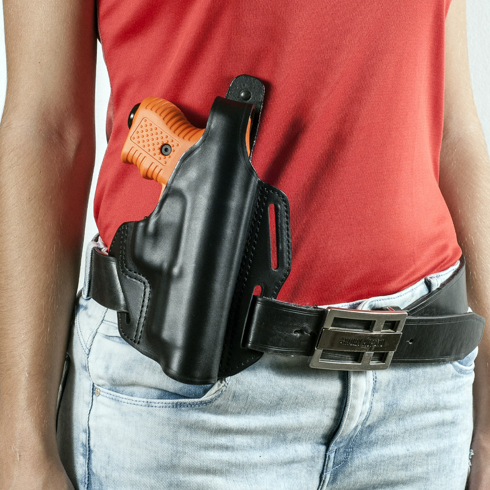 Portare la fondina Radar in cuoio nero | Piexon