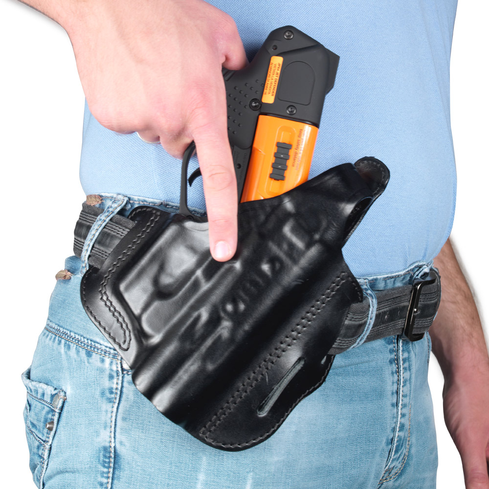 Fondina per JPX4 in cuoio nera