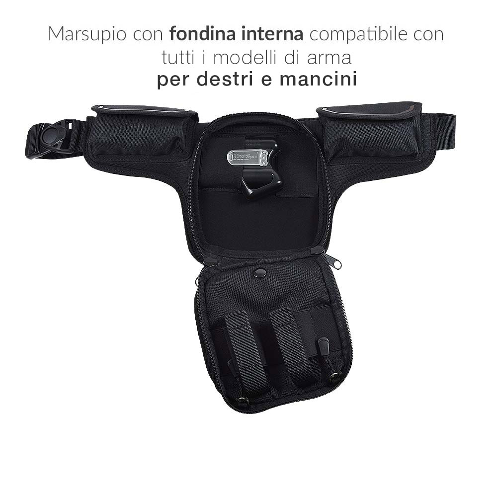 Marsupio nero T-Style in Nylon per Midifendo GA1, GA2, GA3 e JPX