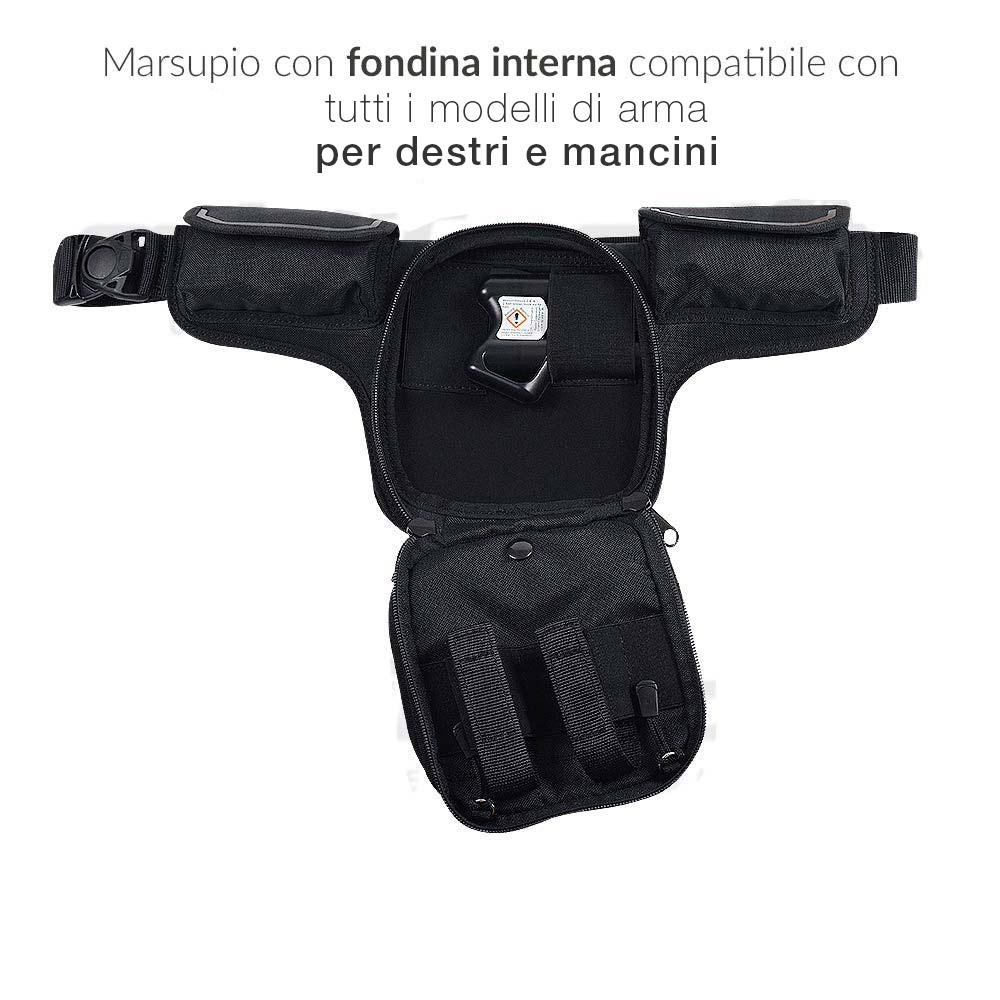 Marsupio nero T-Style in Nylon per Midifendo GA1, GA2, GA3 e JPX