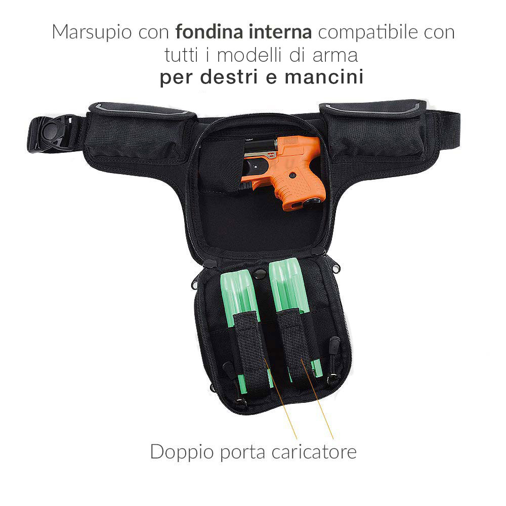 Marsupio nero T-Style in Nylon per Midifendo GA1, GA2, GA3 e JPX