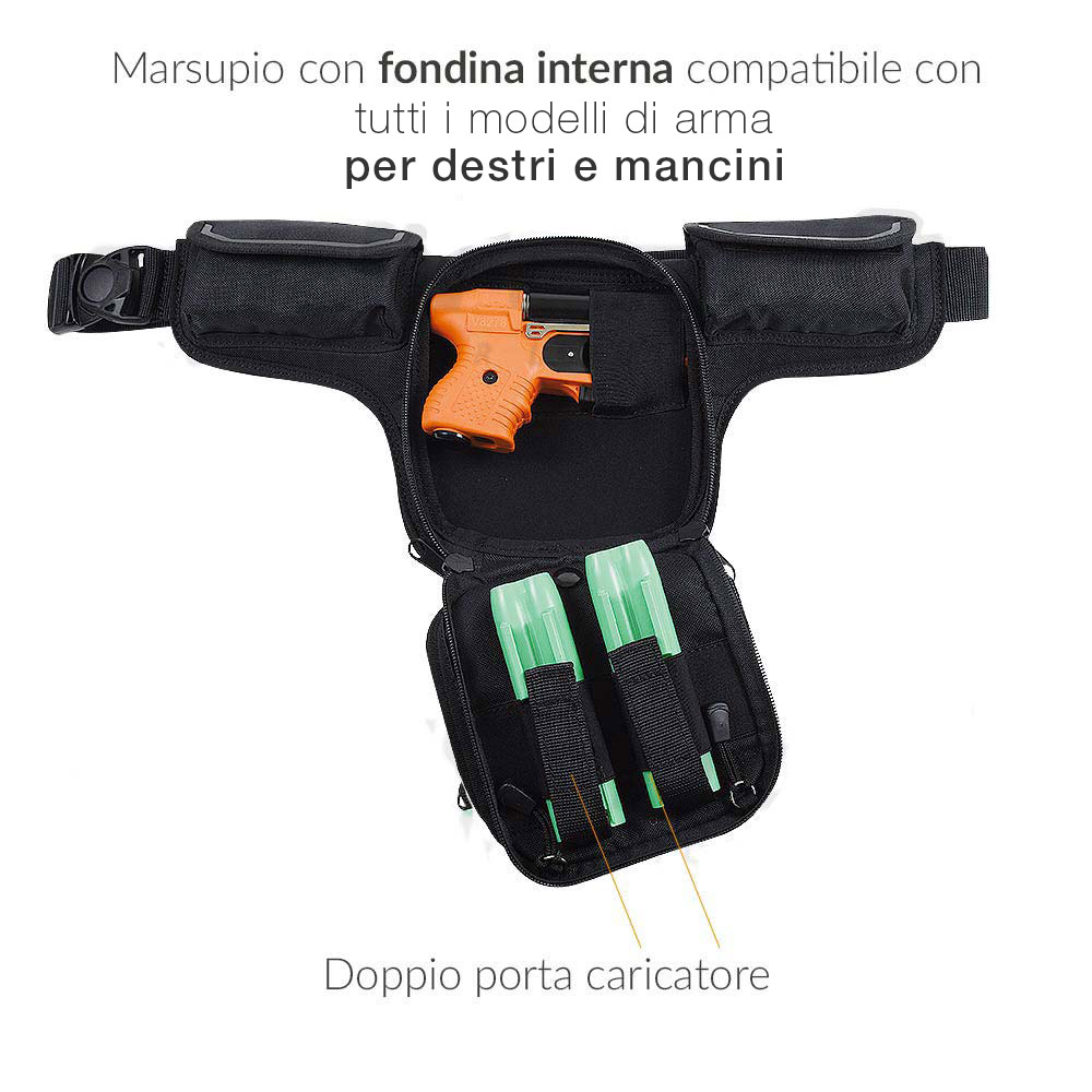 Marsupio nero T-Style in Nylon per Midifendo GA1, GA2, GA3 e JPX