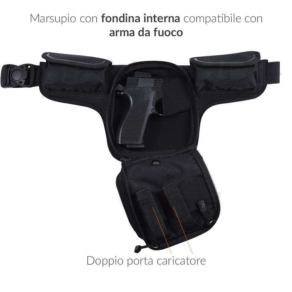 Marsupio nero T-Style in Nylon per Midifendo GA1, GA2, GA3 e JPX
